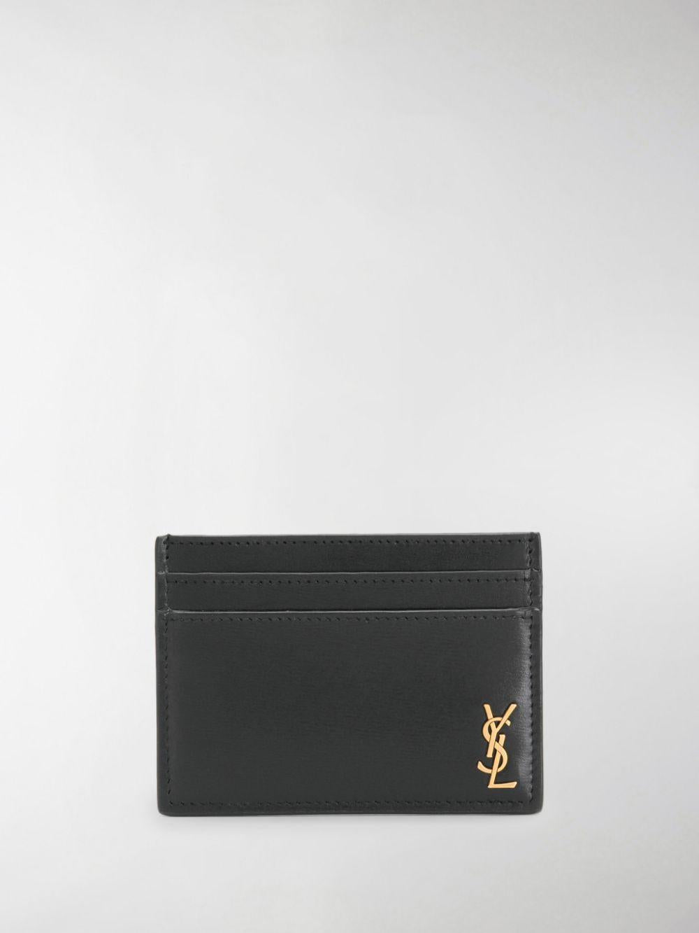Crafted from smooth black leather 60760302G0W 1000 SAINT LAURENT