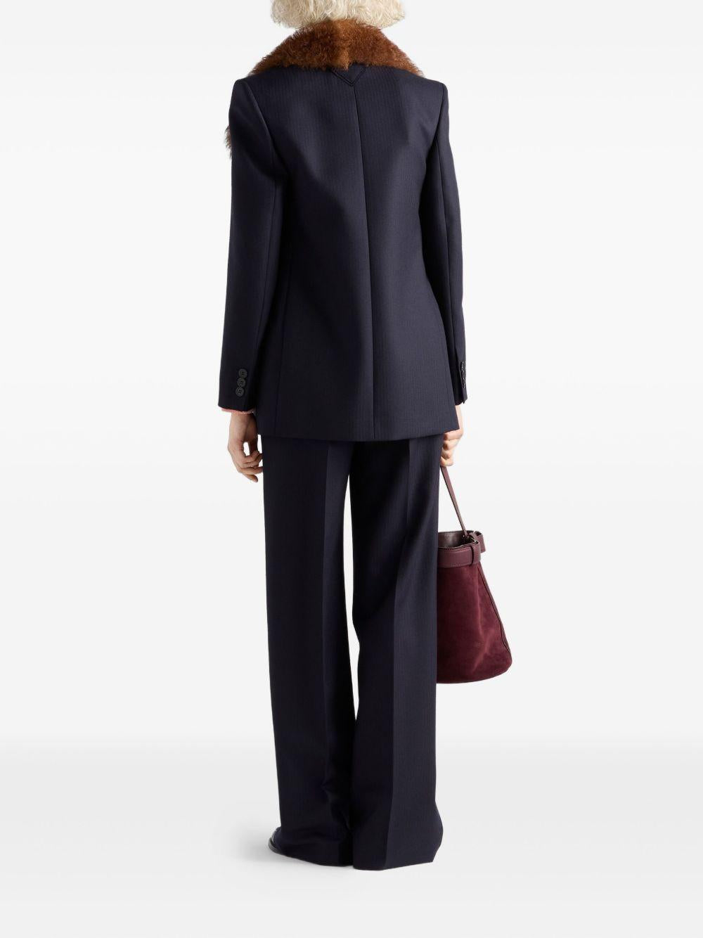 Single-breasted gabardine jacket P545P16OX S-OOOF0008 PRADA