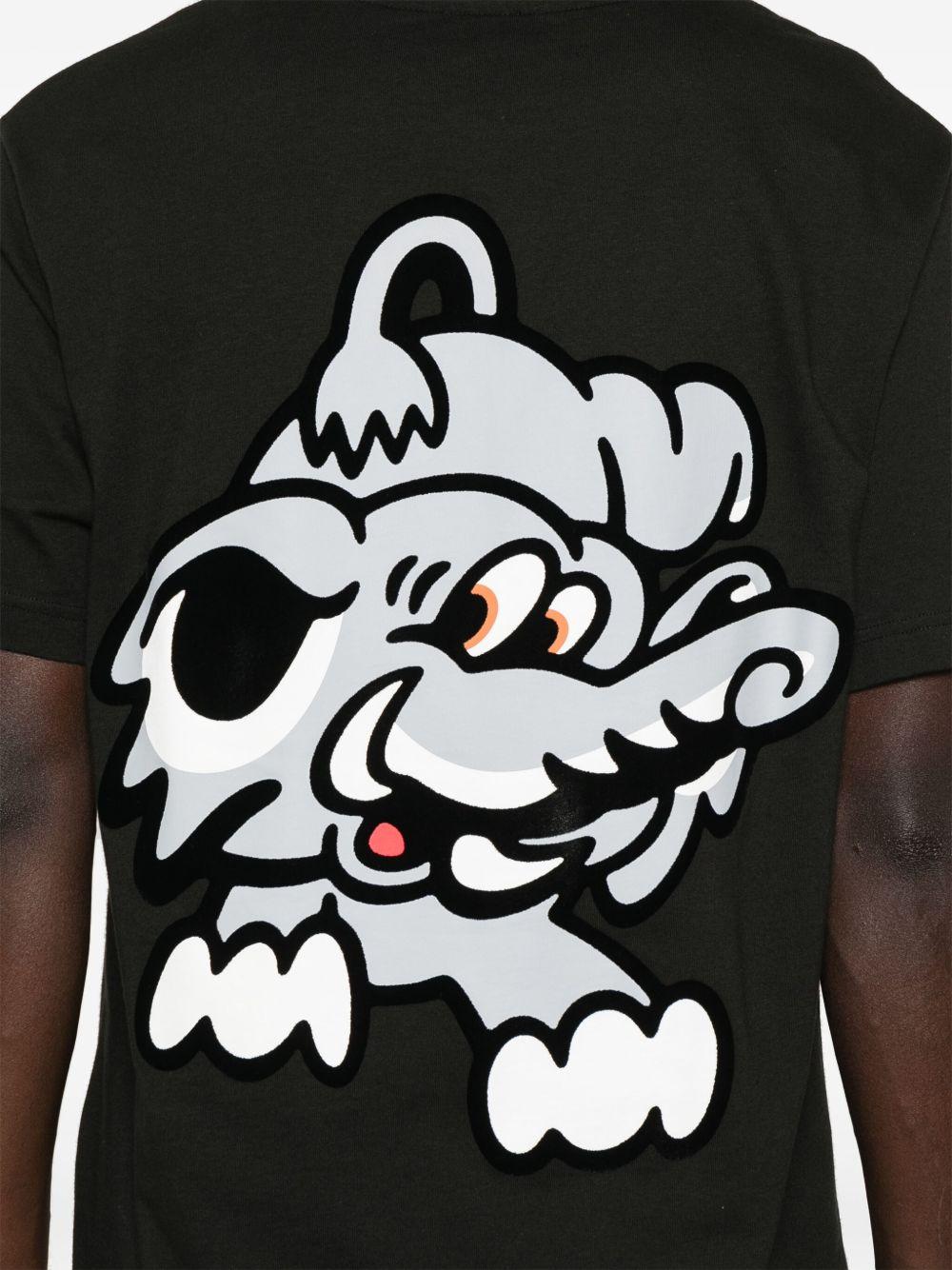 x Verdy flocked-logo T-shirt<BR/><BR/><BR/> FF55TS4994SG 99J KENZO