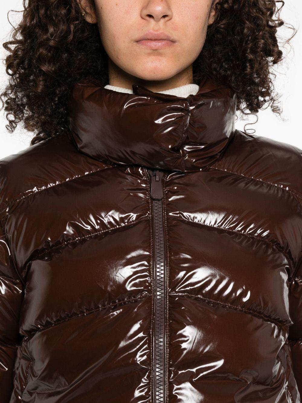 Padded crystal nylon pea coat 101598 A2P7M22 PINKO