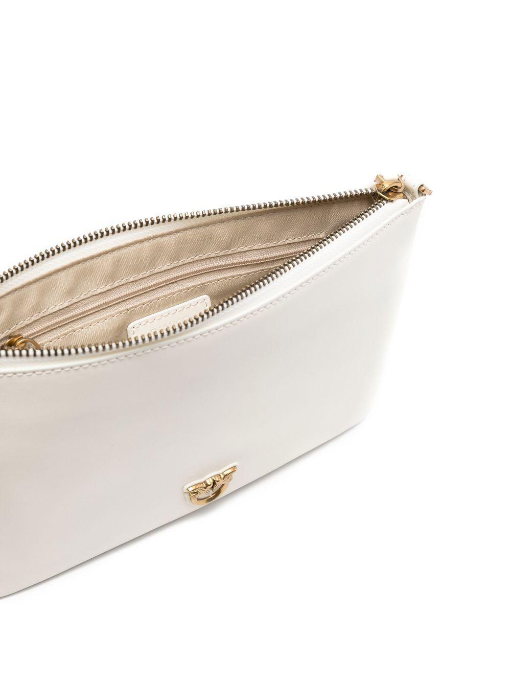 White logo-plaque crossbody bag <BR/><BR/> 100455 A0F1Z14Q PINKO