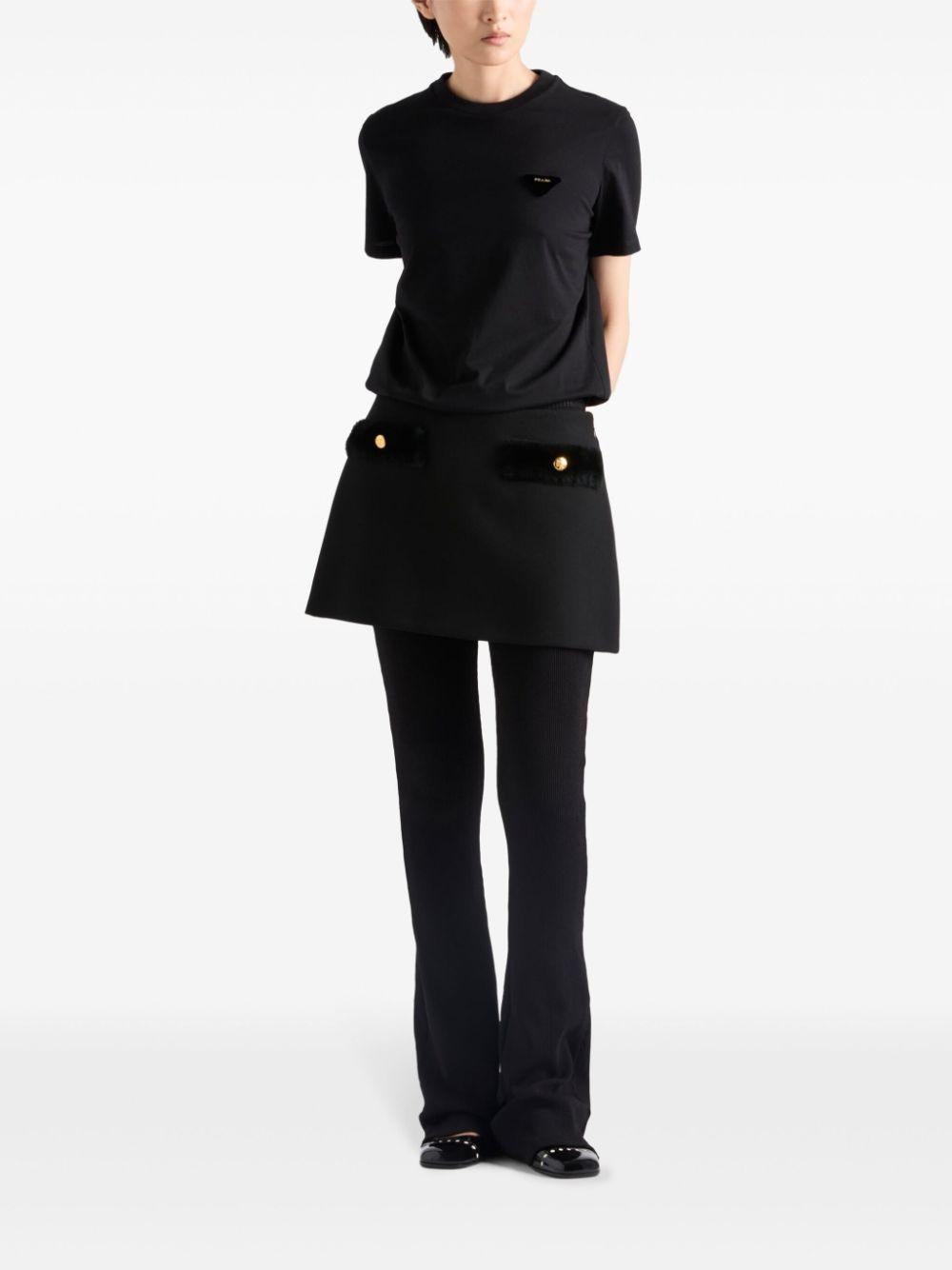 Triangle-logo T-shirt<BR/><BR/><BR/> 35838 11CDF0002 PRADA
