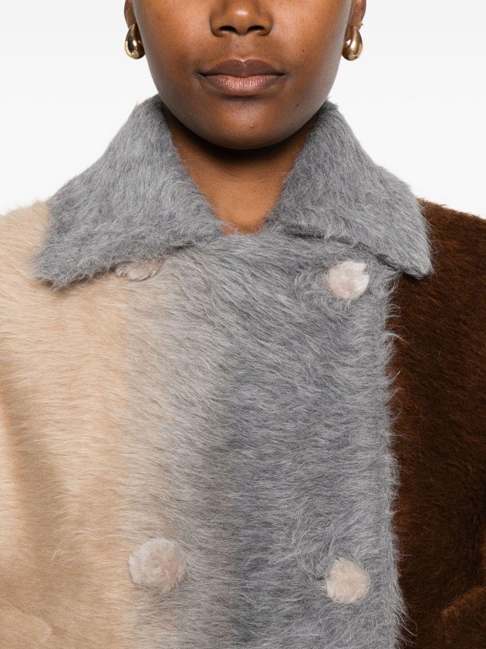 Double-breasted coat in alpaca and wool FJ7640 AYNSF1T6N FENDI
