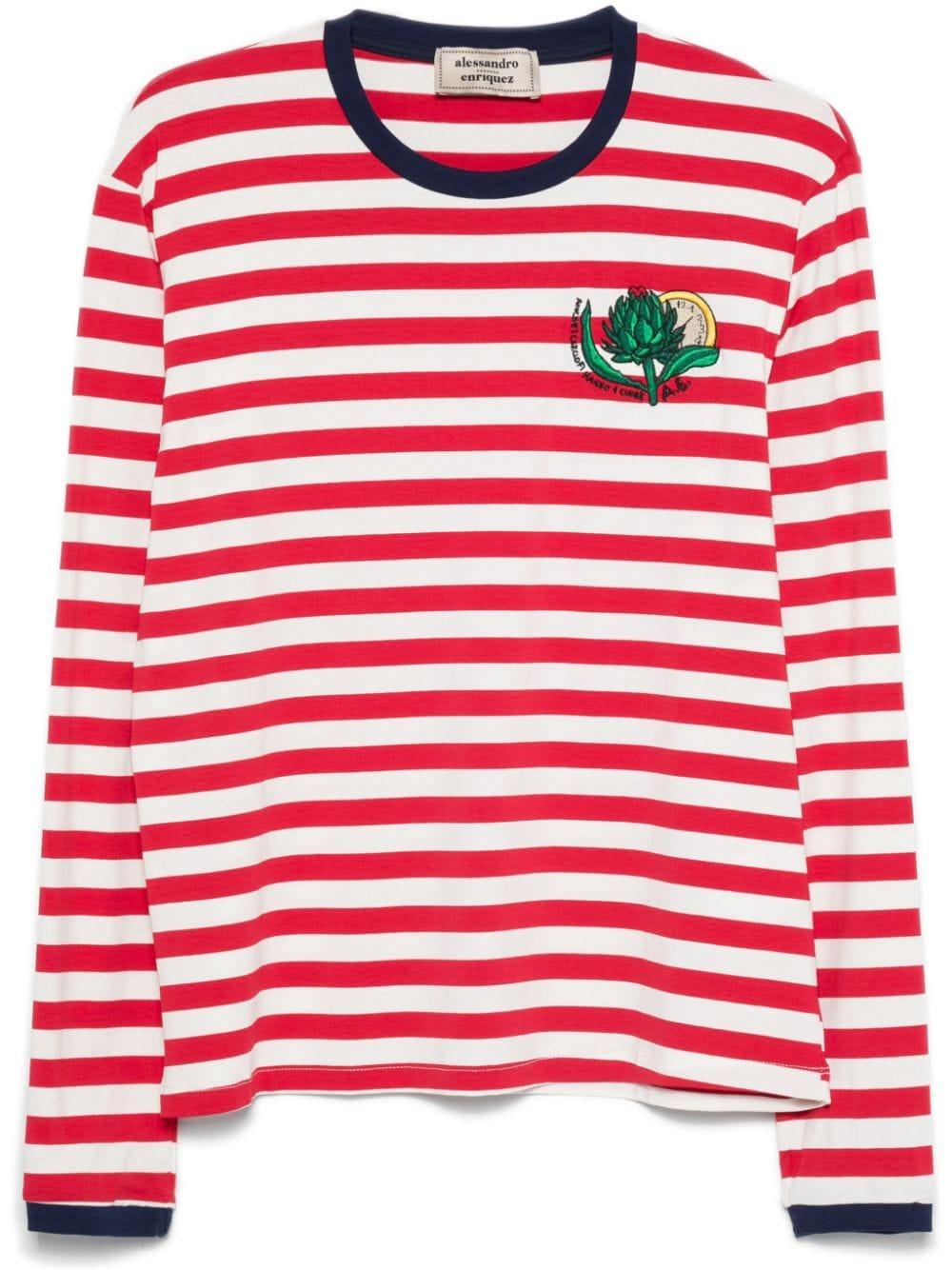 Striped T-shirt<BR/><BR/><BR/> AE-S100/ML 027CAR ALESSANDRO ENRIQUEZ