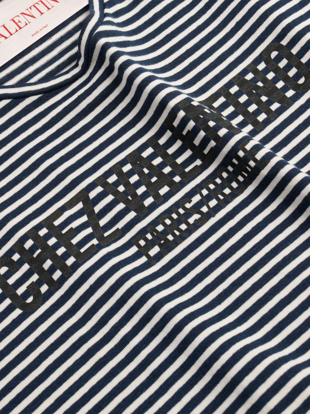 Chez Valentino striped T-shirt<BR/><BR/><BR/> 6V3MG16SAPY RGY VALENTINO GARAVANI