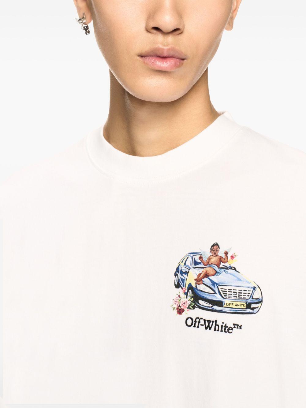 Fresco Arrow T-shirt<BR/><BR/><BR/> OMAA120S25JER003 0110 OFF-WHITE