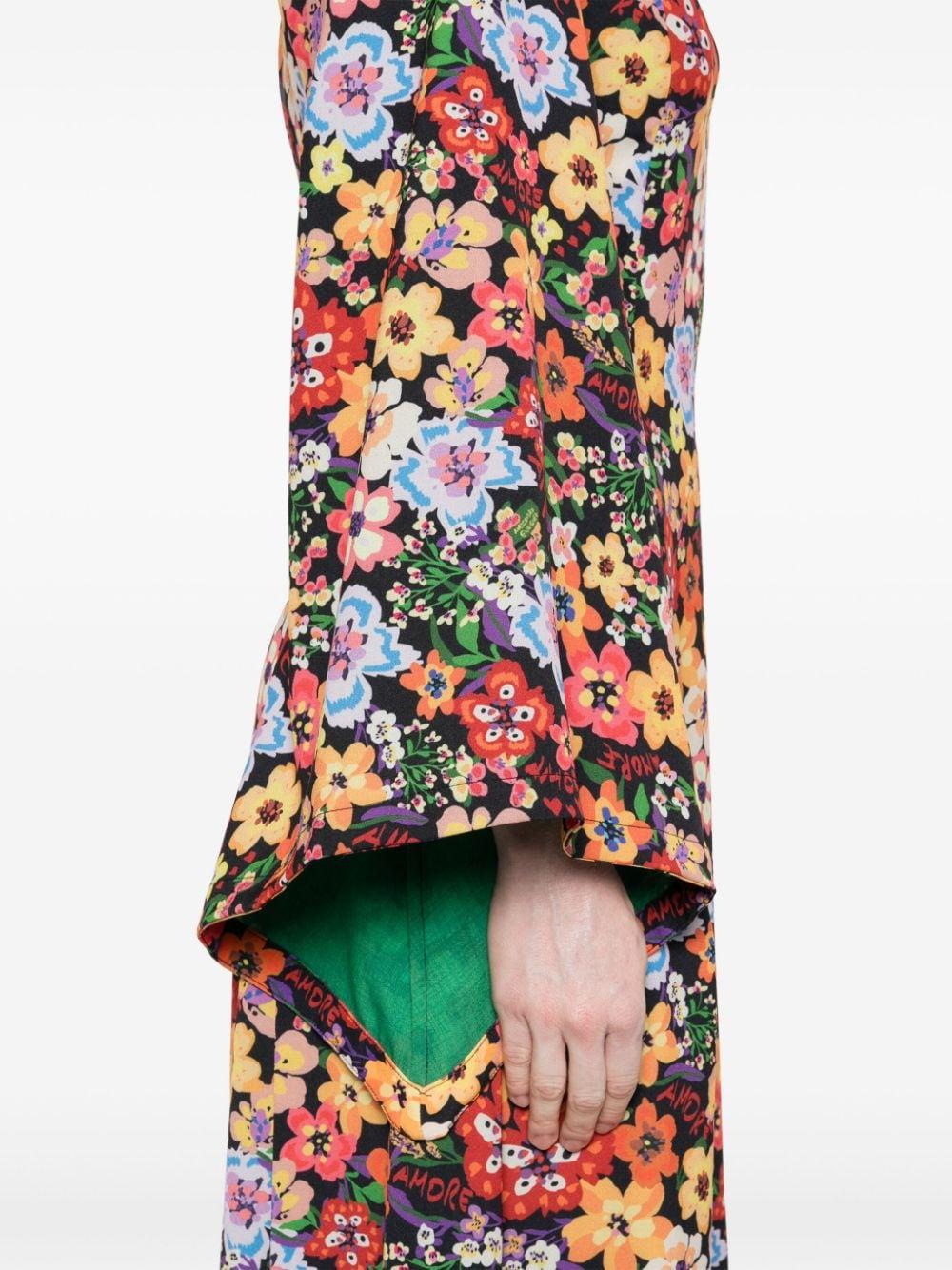 Floral-print maxi dress AE-D60-CD FLOWAMO ALESSANDRO ENRIQUEZ