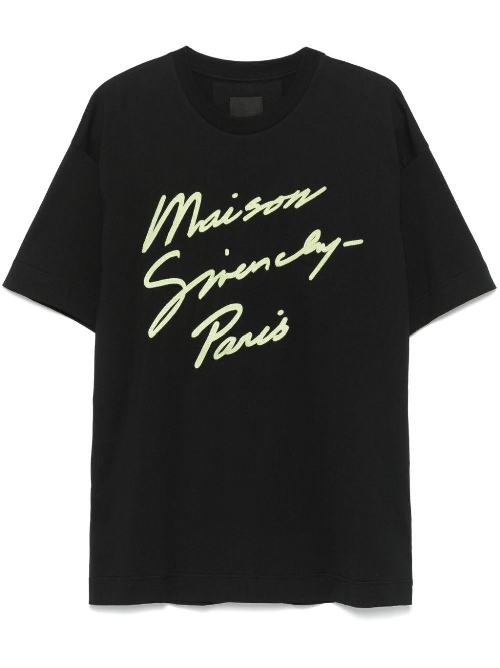 Logo-embroidered T-shirt<BR/><BR/><BR/> BM71MG3YPH 013 GIVENCHY