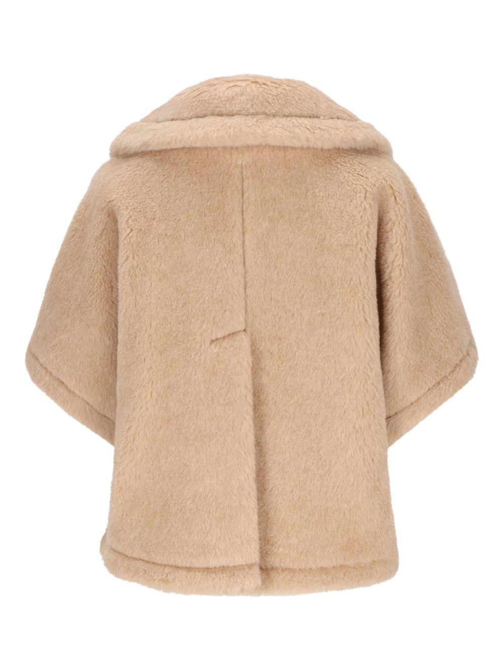 Boxy-fit alpaca and cashmere Teddy fabric cape 2614731181 MXACORVINO1029 MAX MARA