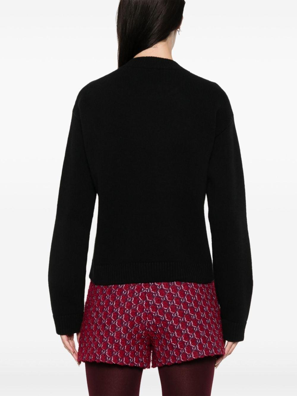 Intarsia-logo wool sweater<BR/><BR/><BR/> 770072 XKEBC1289 GUCCI