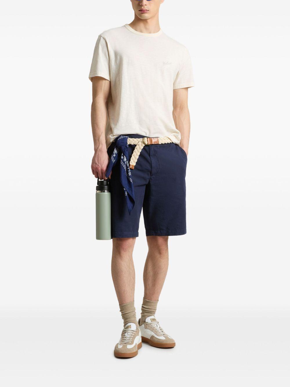Logo-embroidered T-shirt<BR/><BR/><BR/> CFWOTE0161MRUT4061 8887 WOOLRICH
