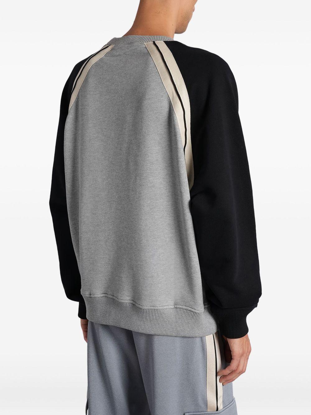 Sweatshirt with logo and contrasting sleeves PMBA08LF25FLE001 0810 PALM ANGELS