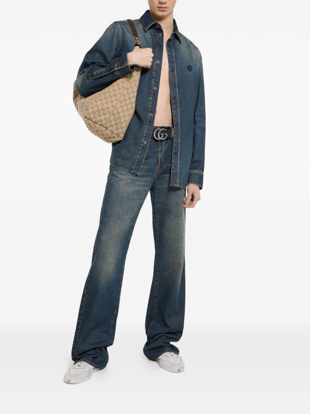Washed certified cotton denim shirt 860842 XDDFW4011 GUCCI