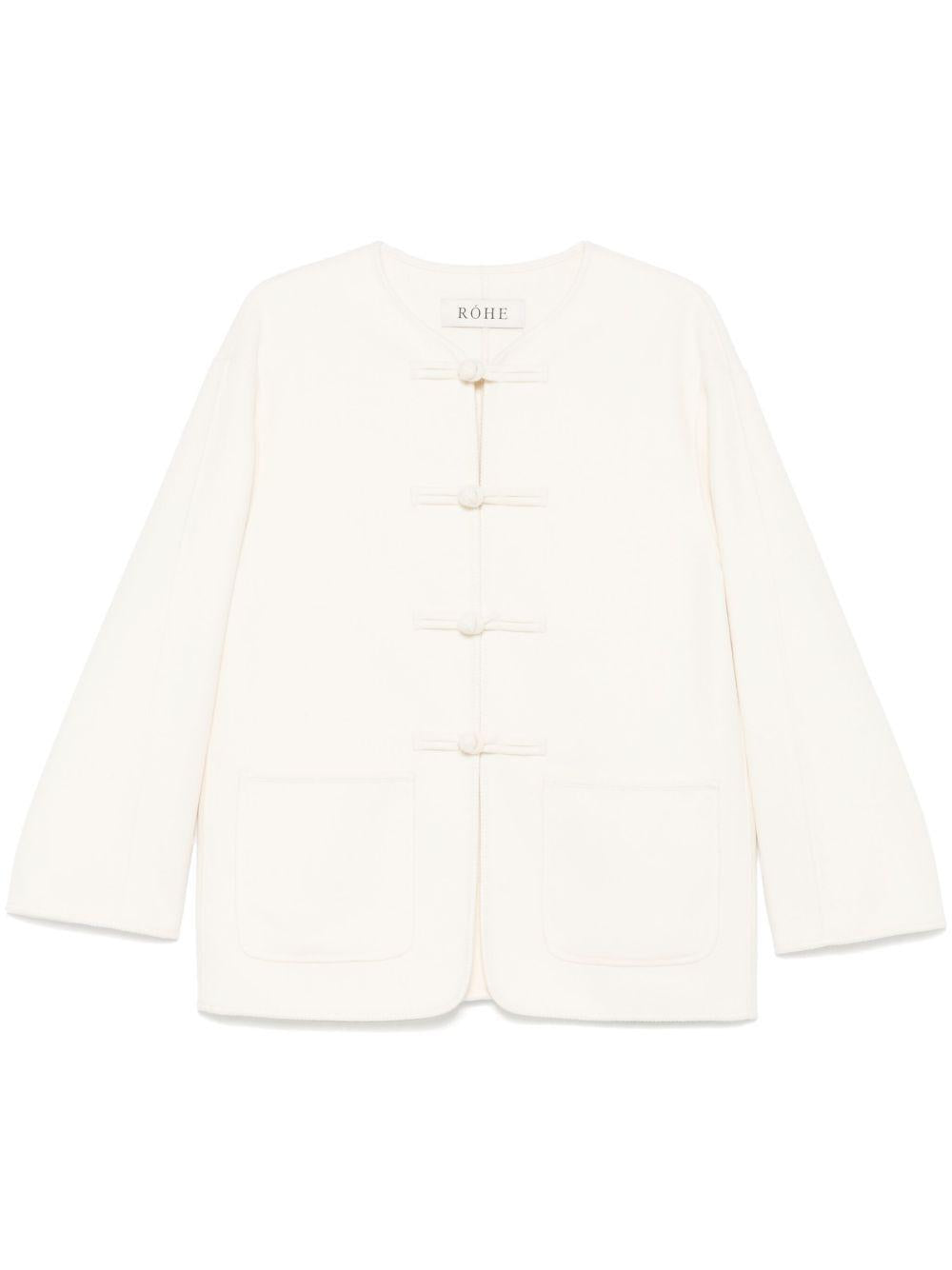 Mandarin double-faced wool jacket 414 11083 RÓHE