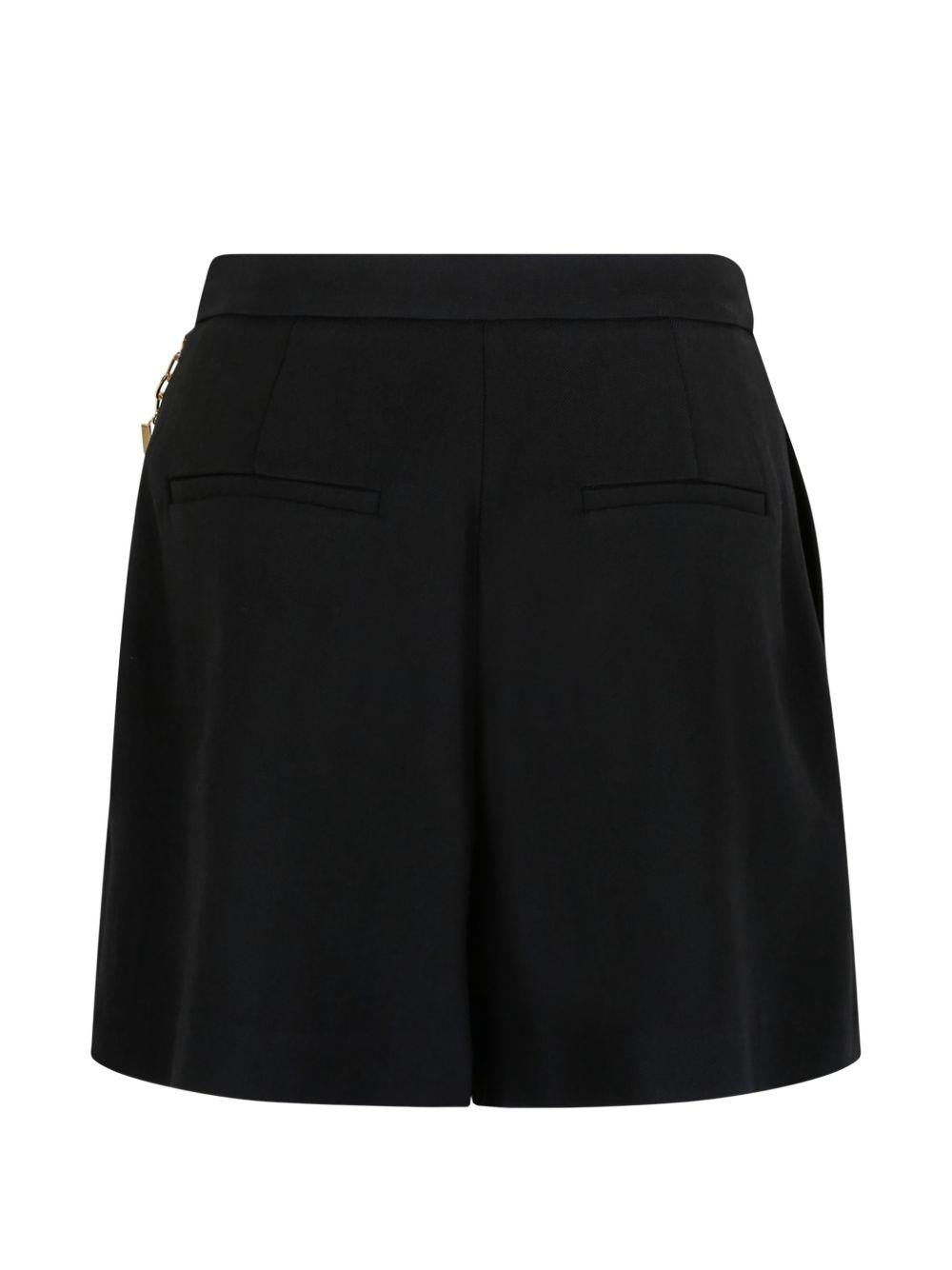 Gabardine shorts with jewel logo SH00561E2 110 ELISABETTA FRANCHI