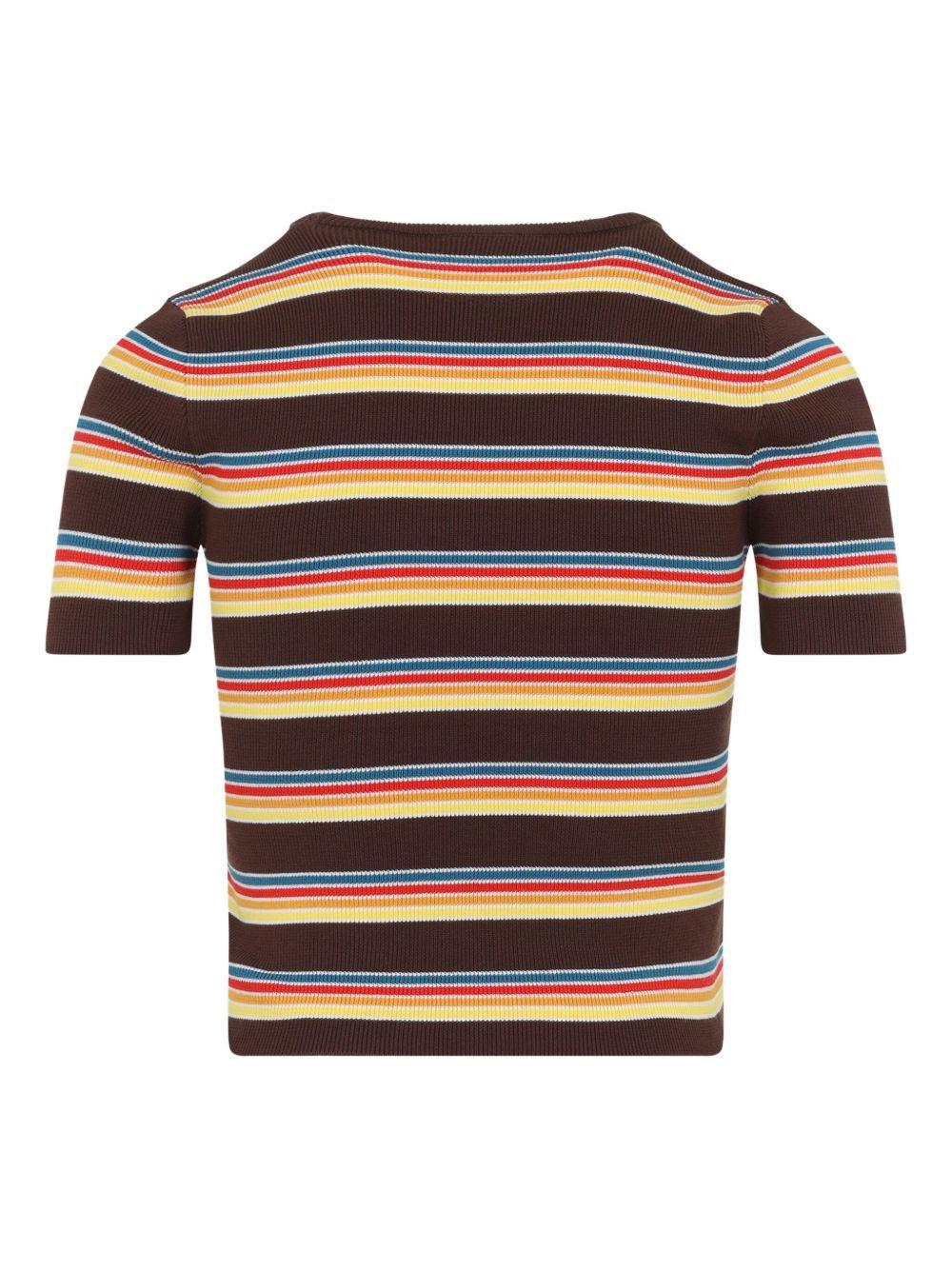 Striped T-shirt<BR/><BR/> P24N2S 16V9F0324 PRADA