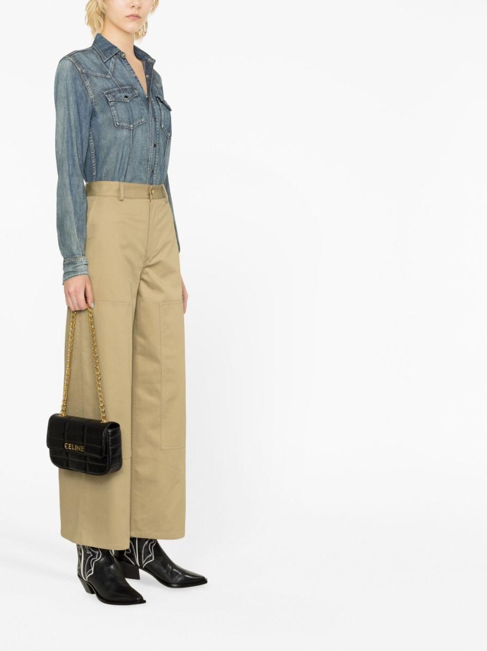 Chain matelassé leather shoulder bag 111273EYD 38NO CÉLINE