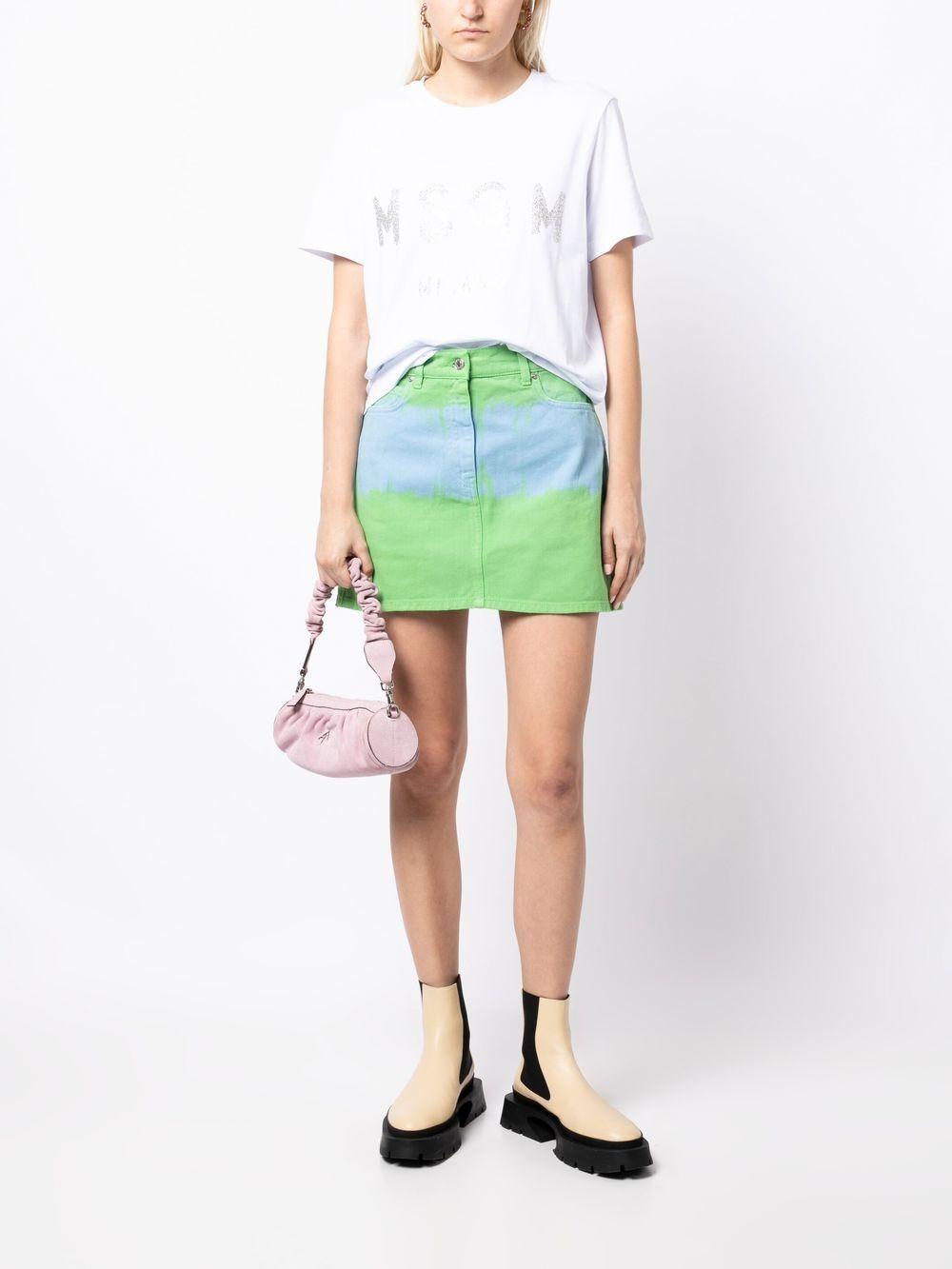 Graffiti logo-print T-shirt<BR/><BR/><BR/><BR/> 3441MDM510G 23700201 MSGM
