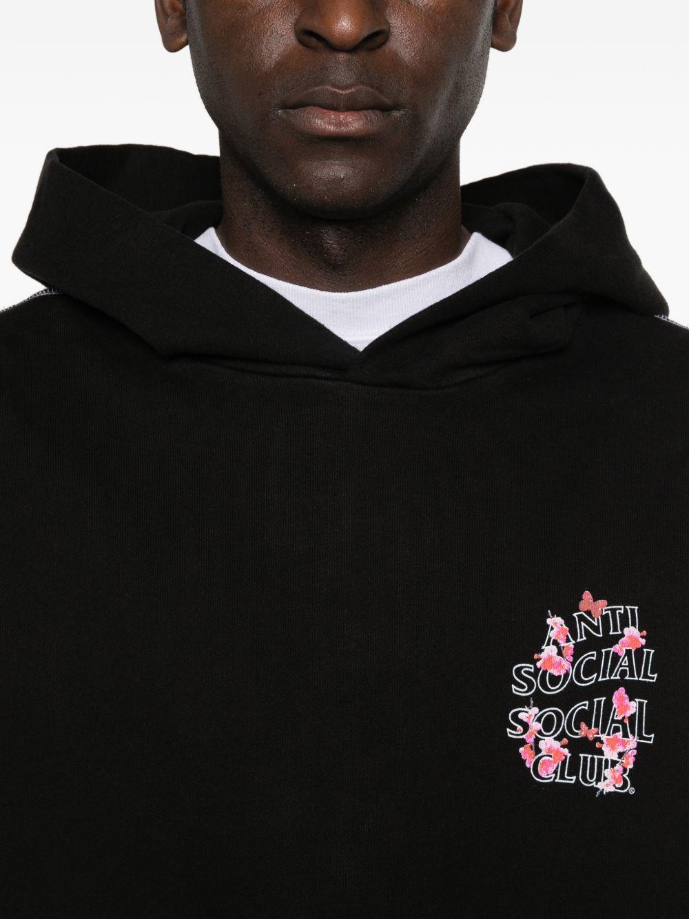logo-print hoodie ASSC120007 BLACK ANTI SOCIAL SOCIAL CLUB