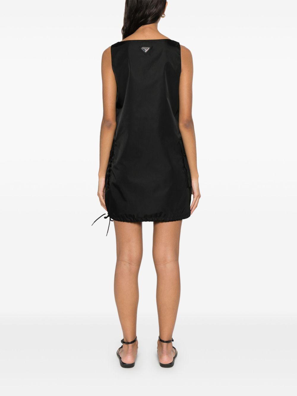 drawstring-hem mini dress<BR/><BR/><BR/> 230732 1WQ8F0002 PRADA