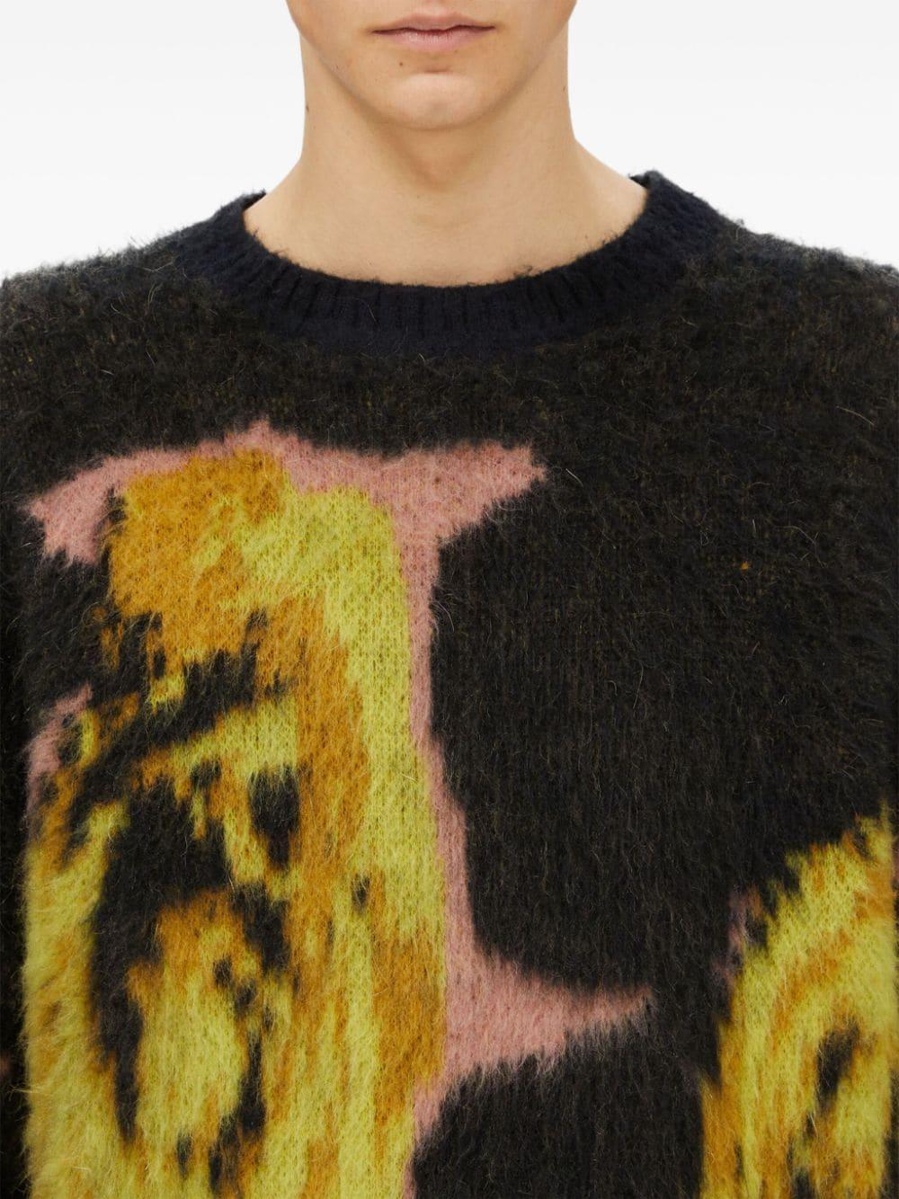 Rose intarsia print jumper<BR/><BR/><BR/> 3740MM217 24758099 MSGM
