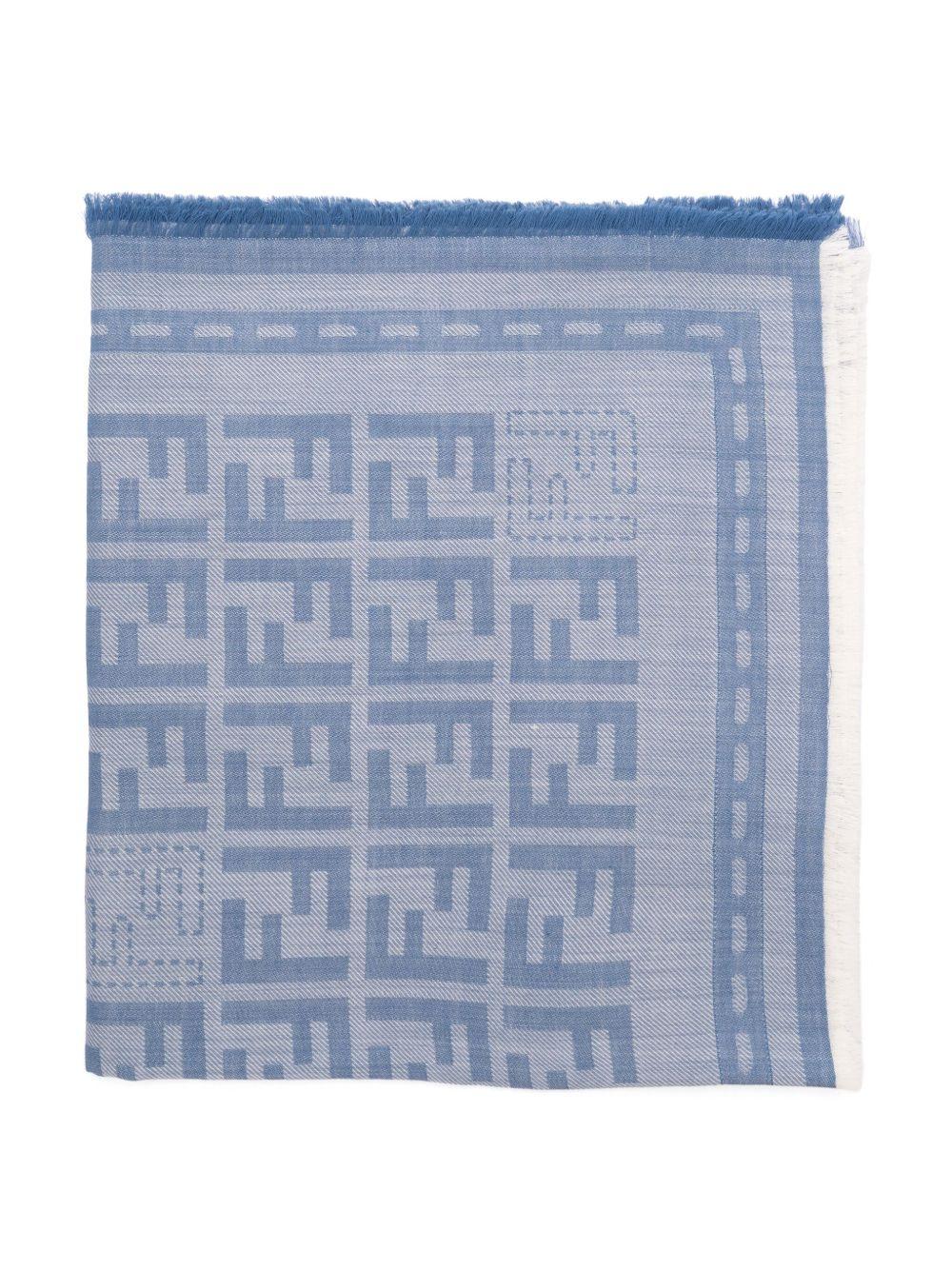 Jacquard-pattern scarf<BR/><BR/> FXT069 AUM1F0RU7 FENDI