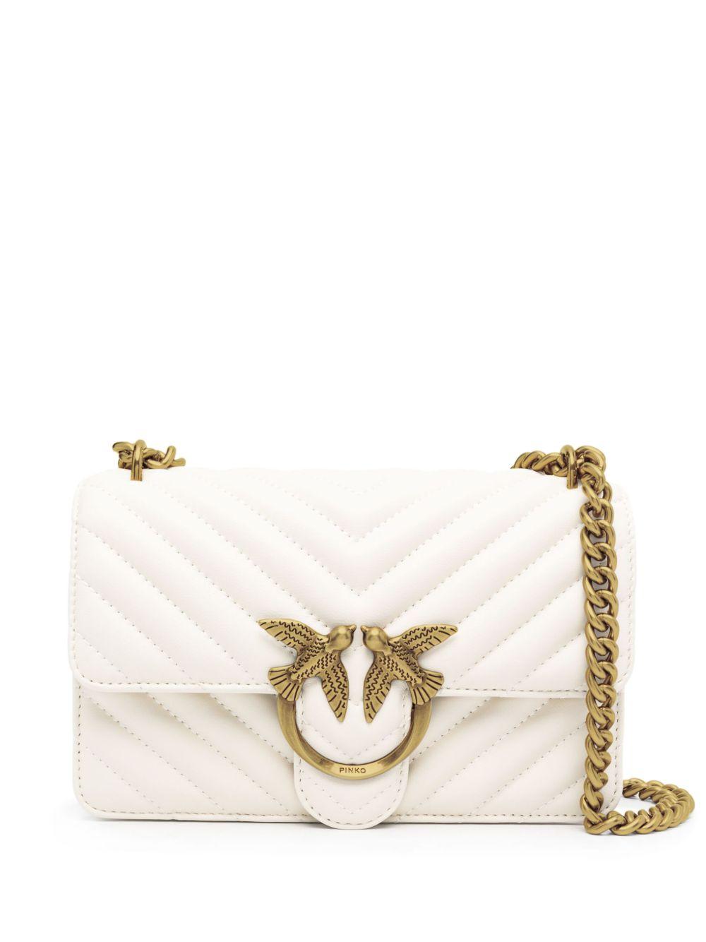Lovebird quilted leather bag 100074 A0GKZ14Q PINKO
