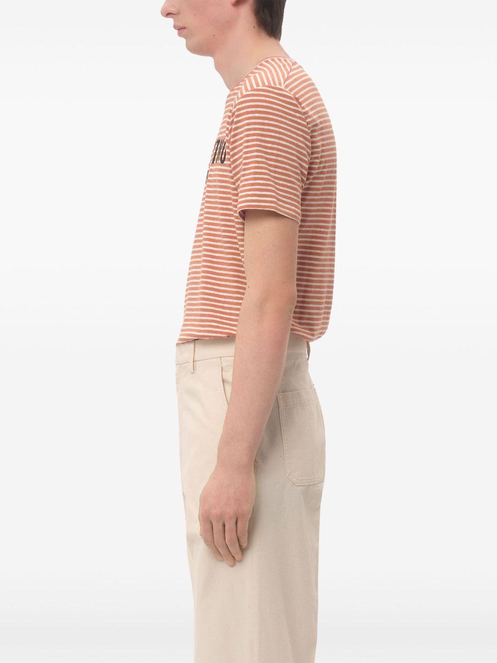 Chez Valentino-print striped T-shirt<BR/><BR/><BR/> 6V3MG16SAPY RGV VALENTINO GARAVANI