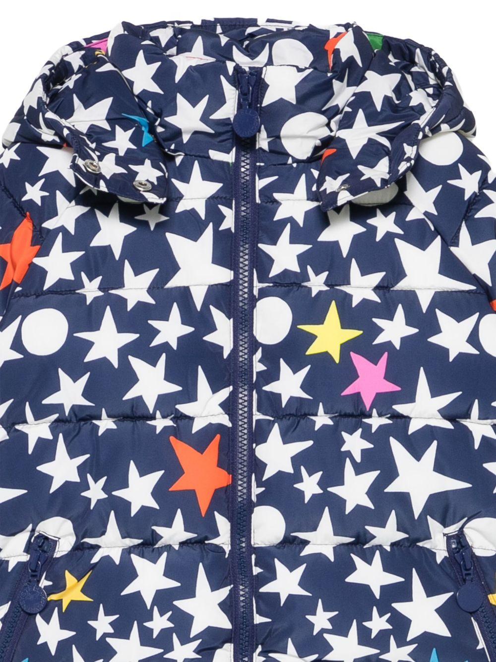 Star Print Hooded Puffer Coat TX2B37 Z3049667MC STELLA McCARTNEY KIDS