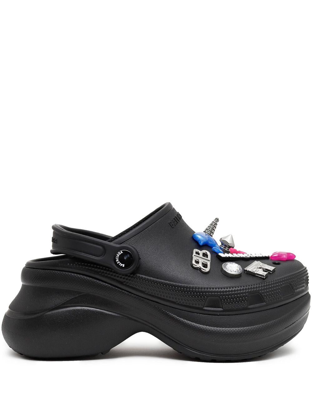 Crocs Mule Jibbitz in Black 720762 W0FOW1000 BALENCIAGA