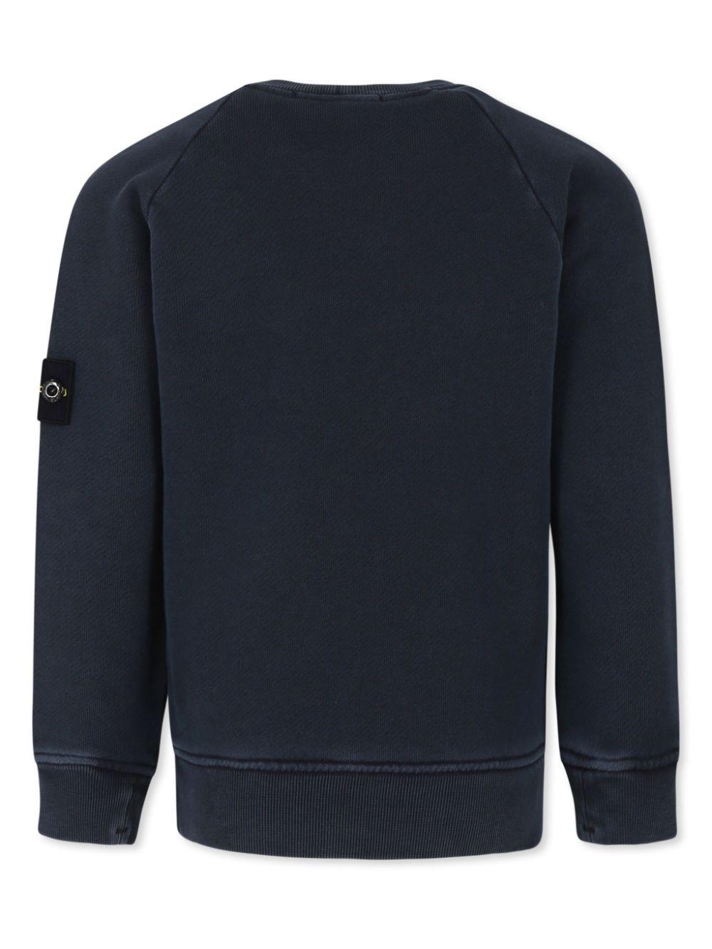 Compass motif sweatshirt 8116604 41V0120 STONE ISLAND KIDS