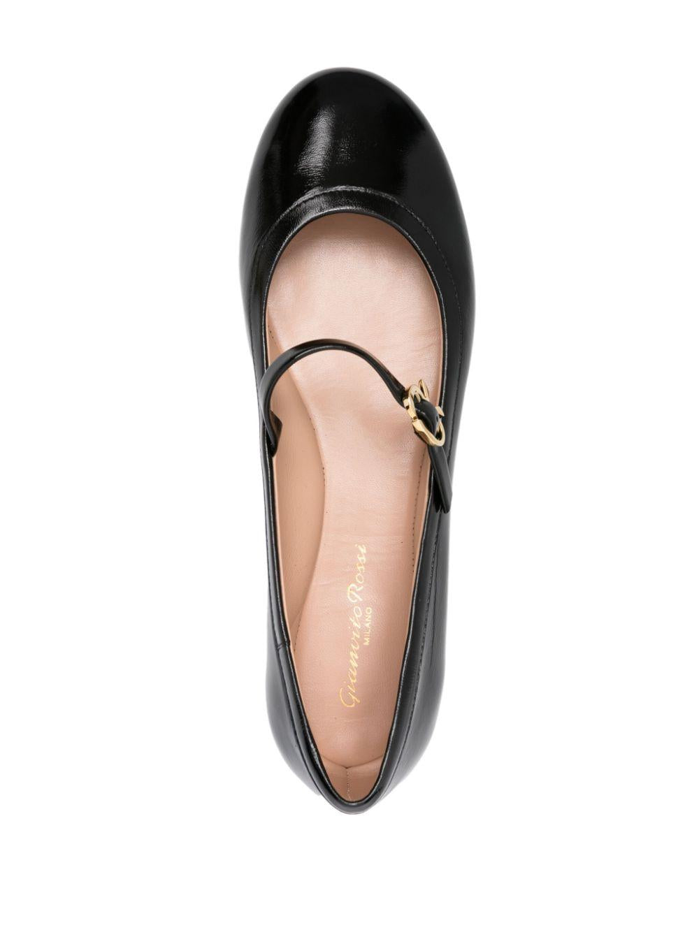 Leather ballet flats G22223 05GOMNUINERO GIANVITO ROSSI