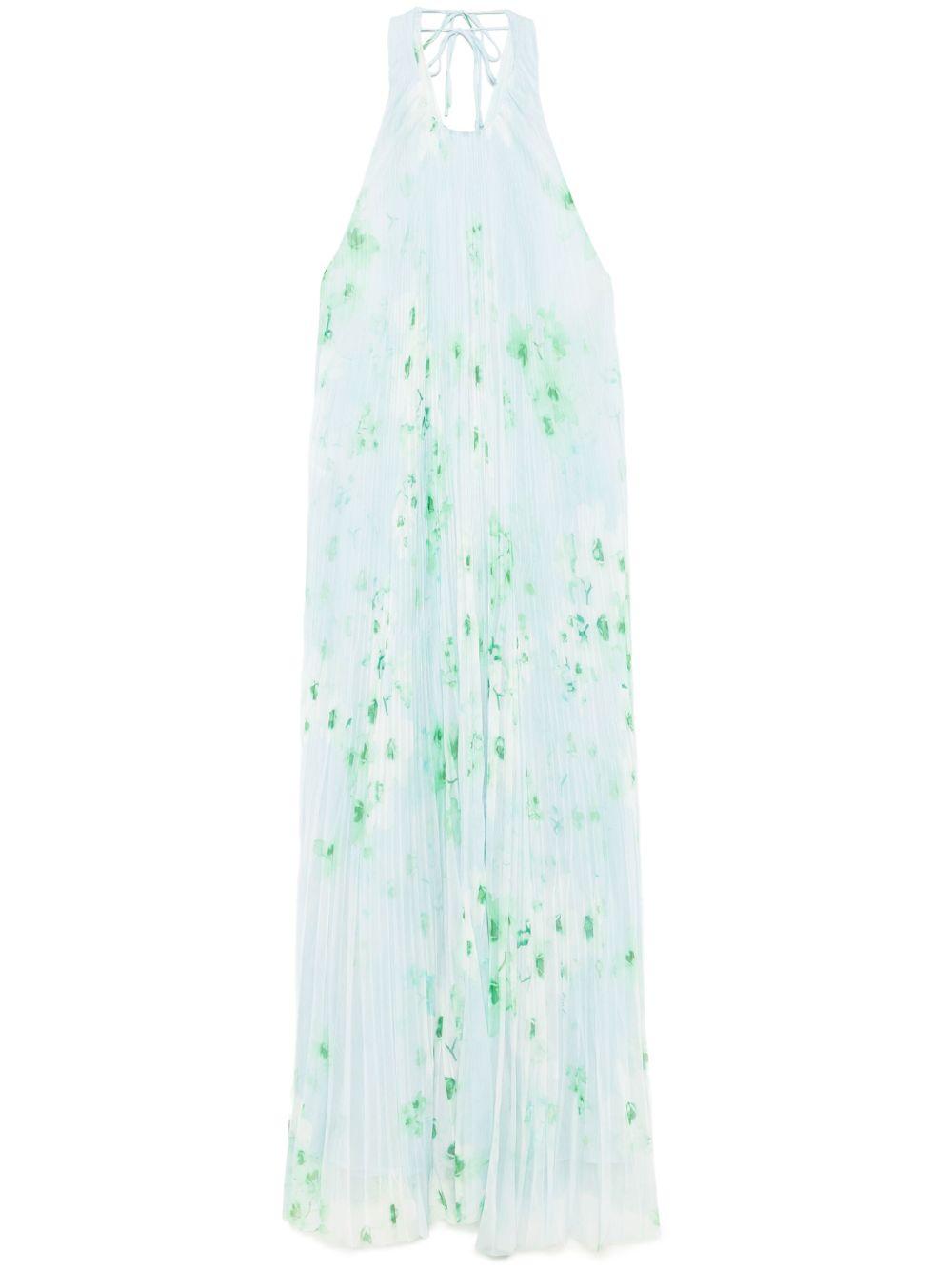 Floral-print maxi dress<BR/><BR/> 104687 A2DHABB PINKO