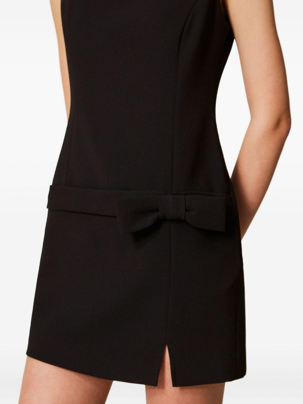 Short crêpe cady dress with bow 252TP2306 00006 TWINSET