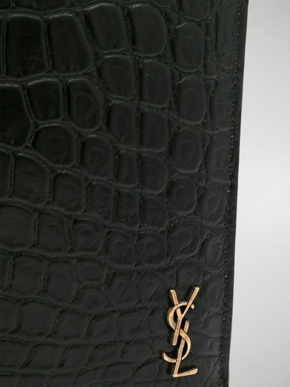crocodile effect pouch 607779 DZE0W1000 SAINT LAURENT