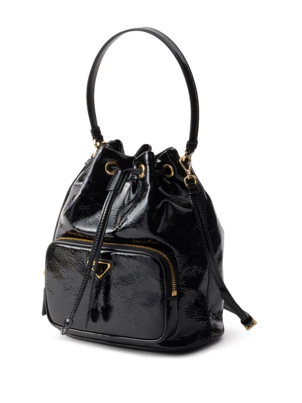 Duet naplak patent leather bucket bag 1BH038 2DNTF0002 PRADA