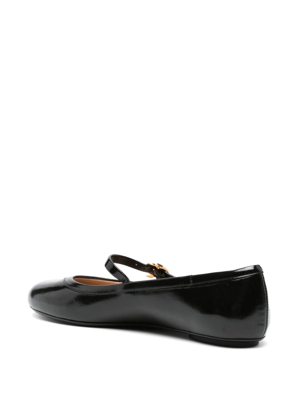 Leather ballet flats G22223 05GOMNUINERO GIANVITO ROSSI