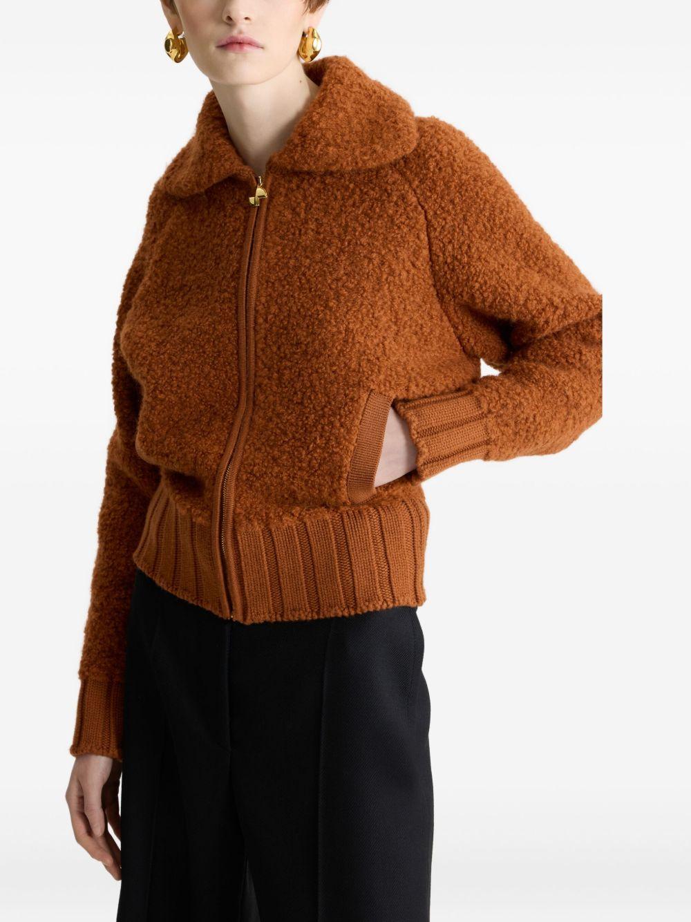 Bouclé bomber jacket in wool and alpaca blend KN2898077 257P PATOU