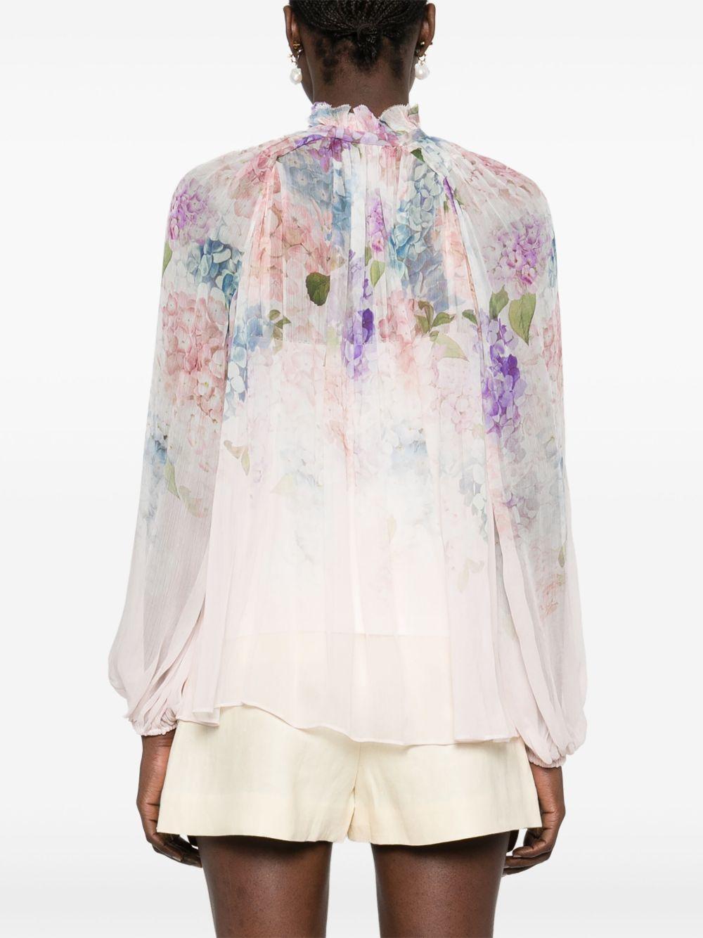Dawning blouse<BR/><BR/> 0991TS252 MULTI HYDRANGEA ZIMMERMANN