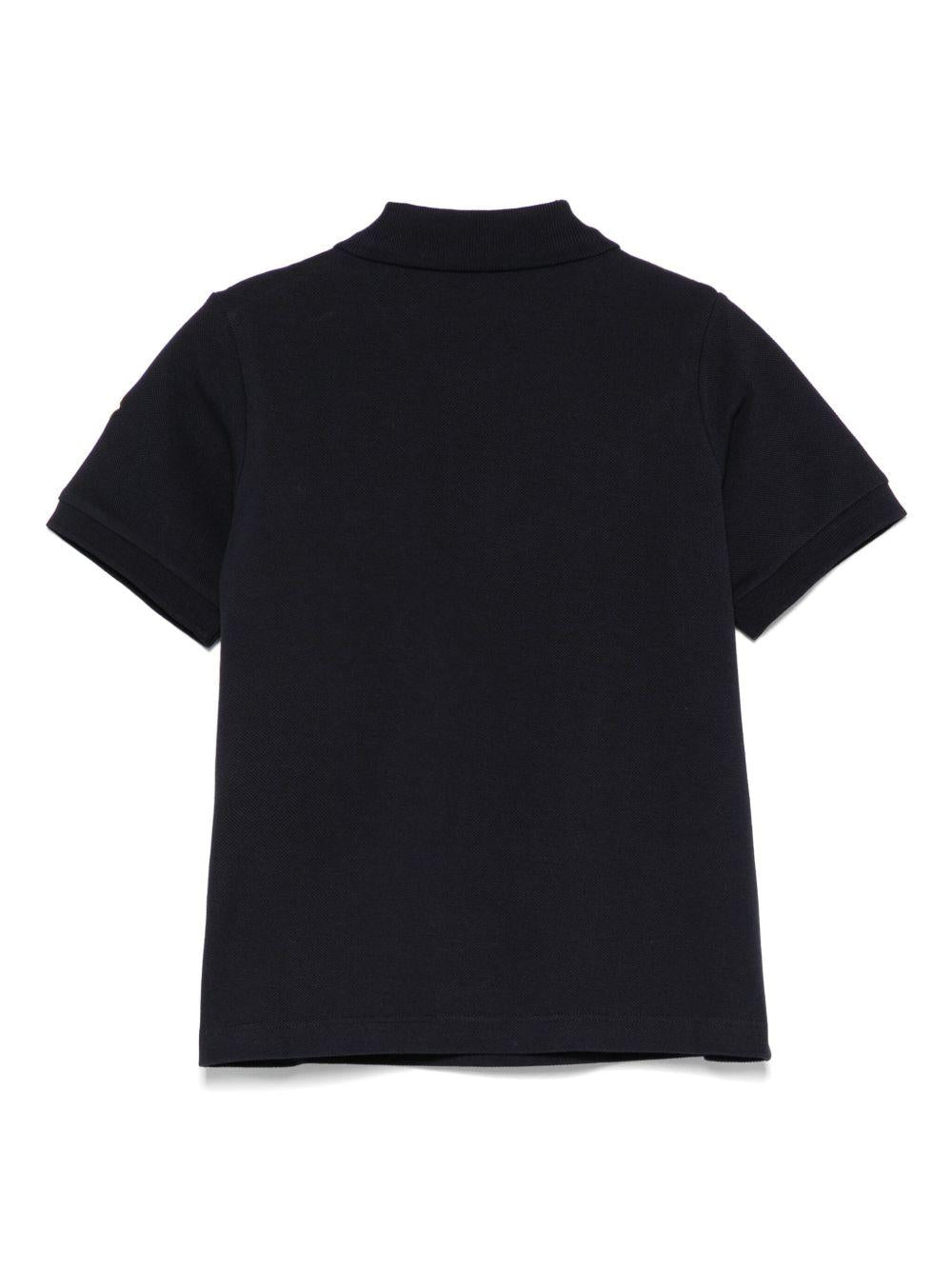 Tricolour-Trimmed Cotton Piquet Polo Shirt K19548A00011 89ALK778 MONCLER KIDS