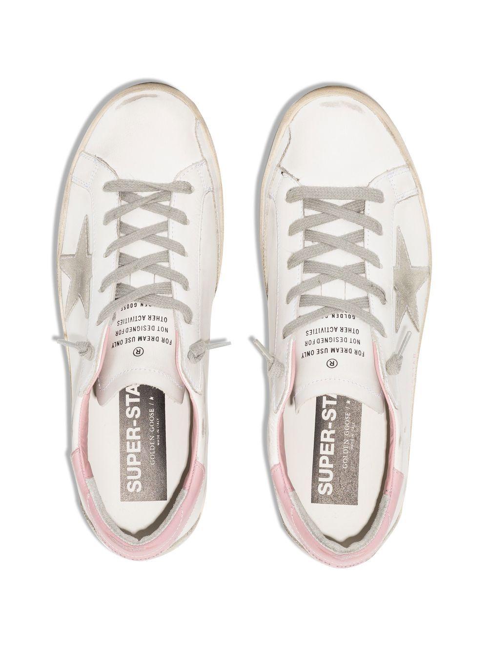 Super-Star with gray suede star and pink leather heel tab GWF00102 F00256910914 GOLDEN GOOSE