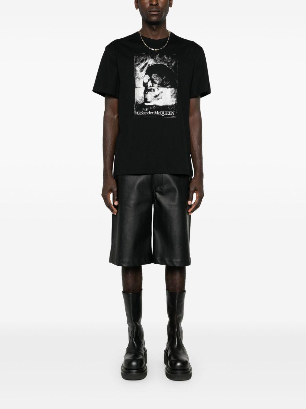 Skull-print cotton T-shirt<BR/><BR/><BR/> 794678 QTABV0527 ALEXANDER MCQUEEN