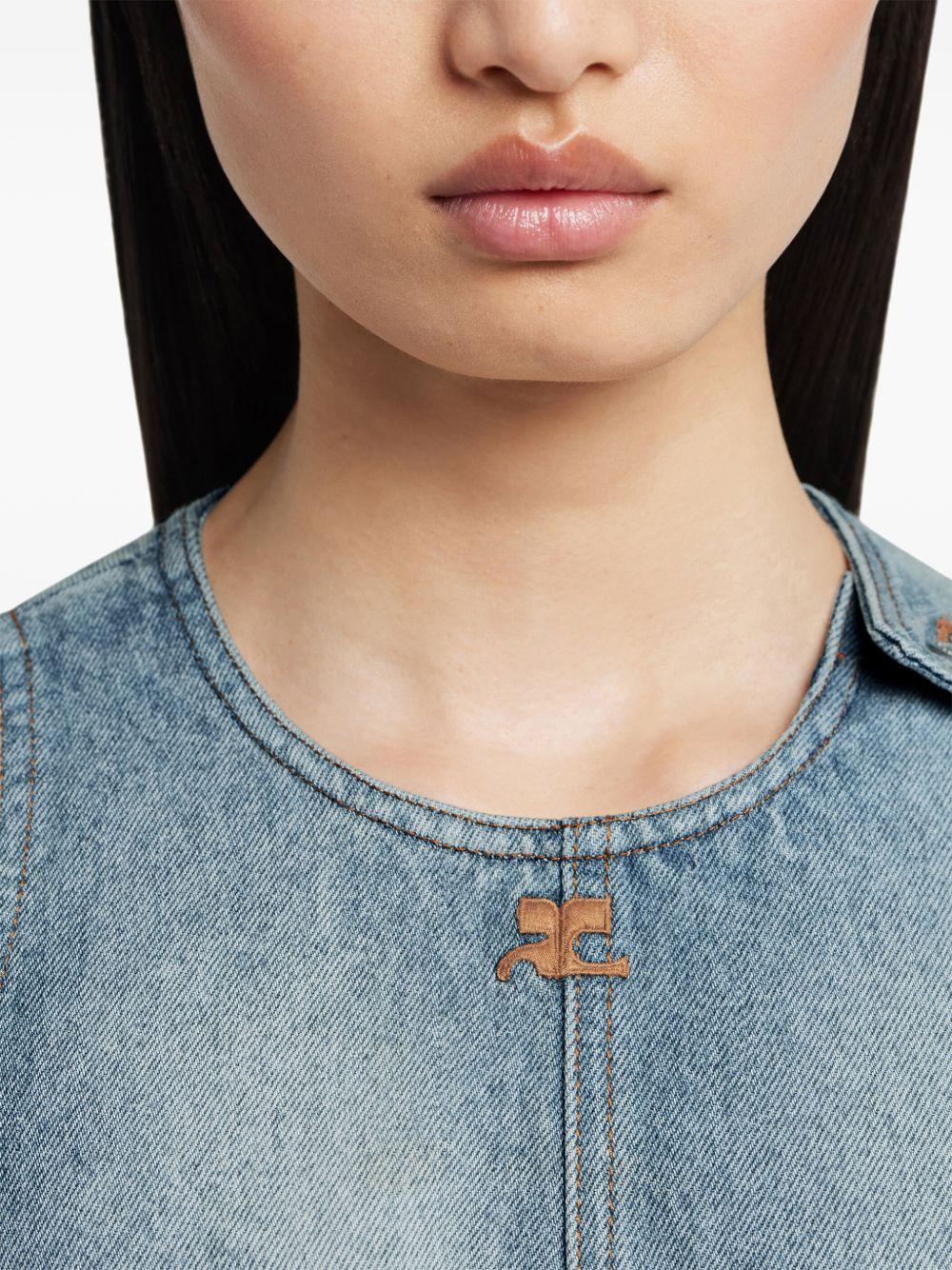 HERITAGE SLEEVELESS DENIM DRESS 126DRO791DE0058 7055 COURRÈGES