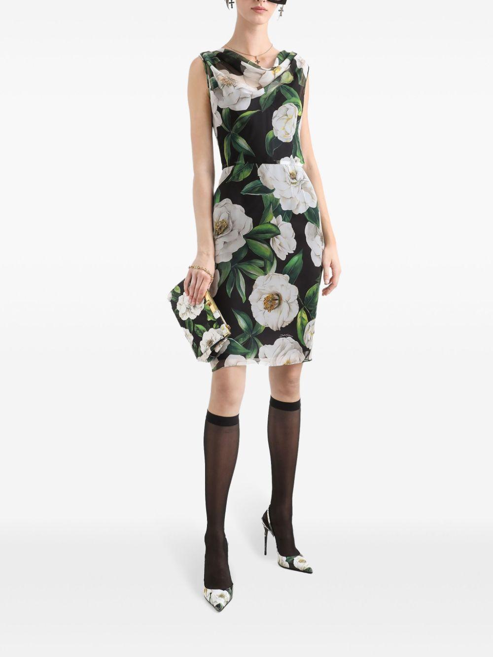 Floral-print mini dress<BR/><BR/><BR/> F6TLBT IS1XDHN5JB DOLCE & GABBANA