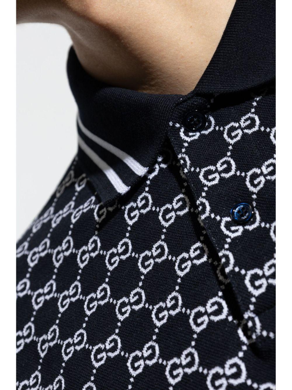 Jaquard logo-embroidered polo shirt<BR/> 788024 XJG5N4137 GUCCI
