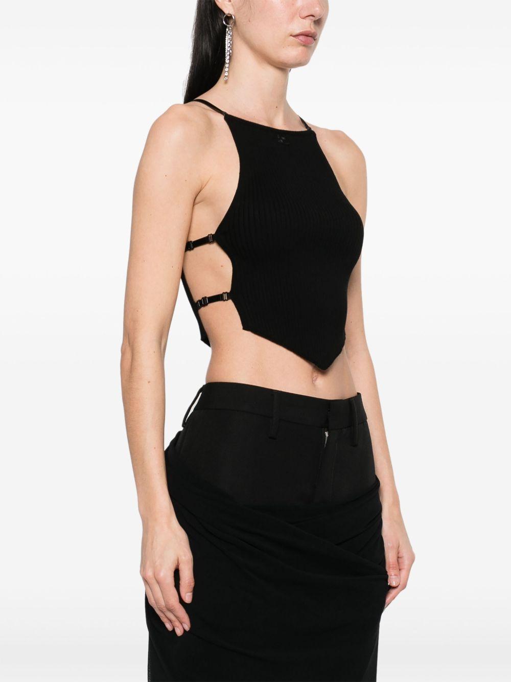 Ribbed crop top<BR/><BR/><BR/> 125MTO383FI0001 9999 COURRÈGES