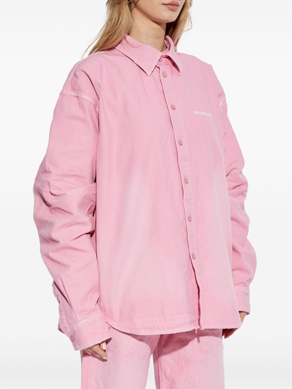 Logo-embroidered shirt<BR/><BR/><BR/> 822840 TRWB12014 BALENCIAGA