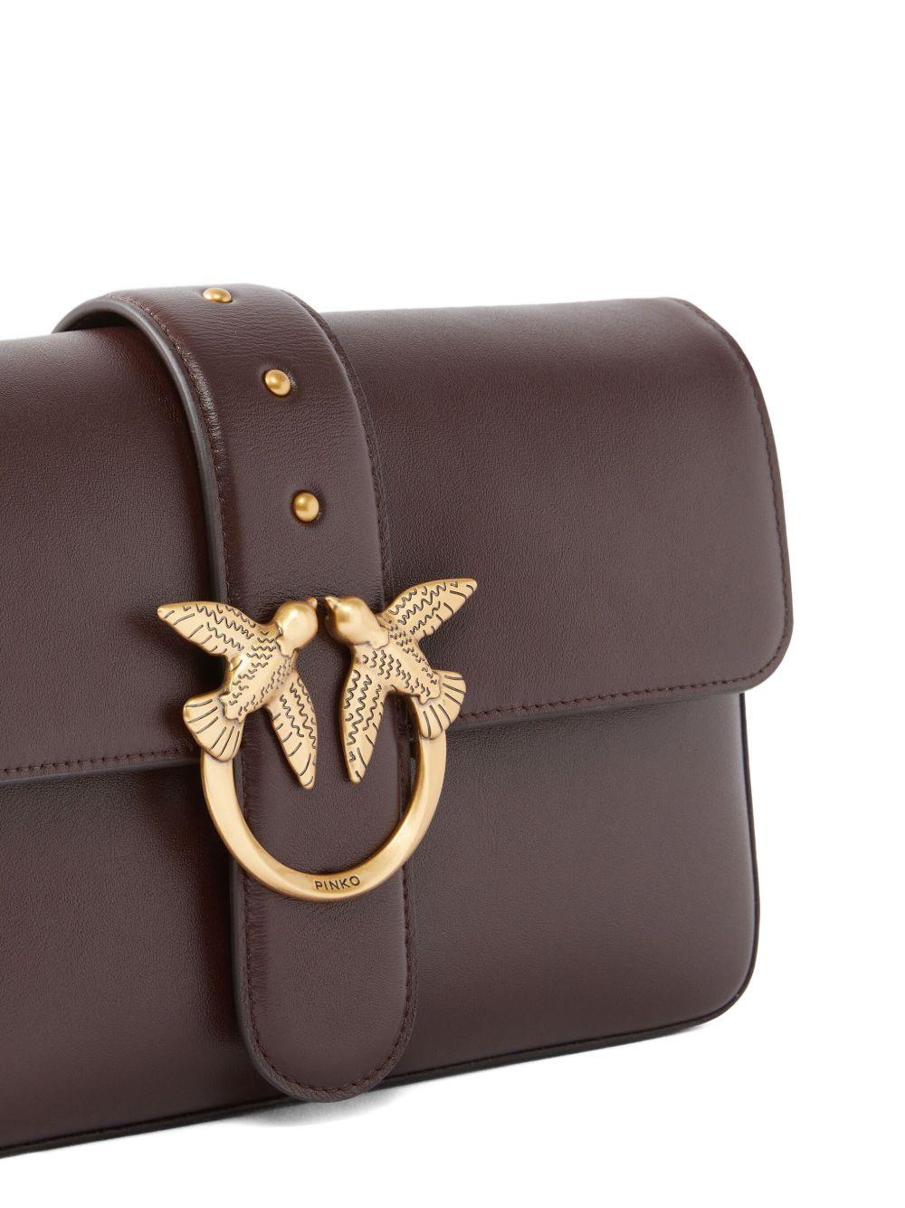 Medium Love Bag One Slouchy leather handbag with double shoulder strap 105823 A0QOLA7Q PINKO