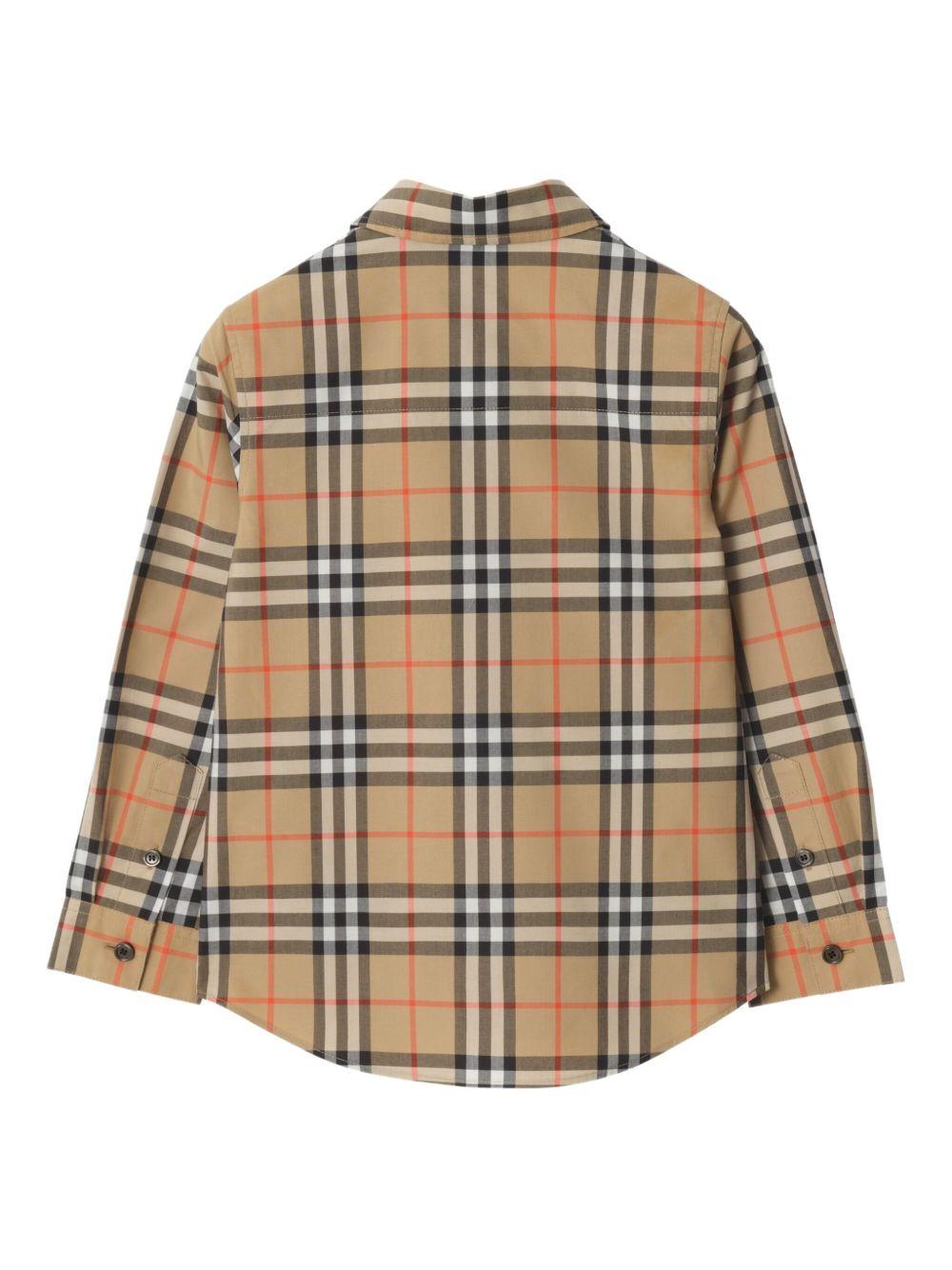 Check Cotton Shirt 8117166 B9368 BURBERRY KIDS