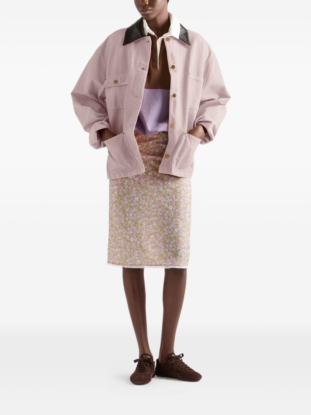 Floral print Re-Nylon midi-skirt 21H03719DI S-OOOF0E18 PRADA